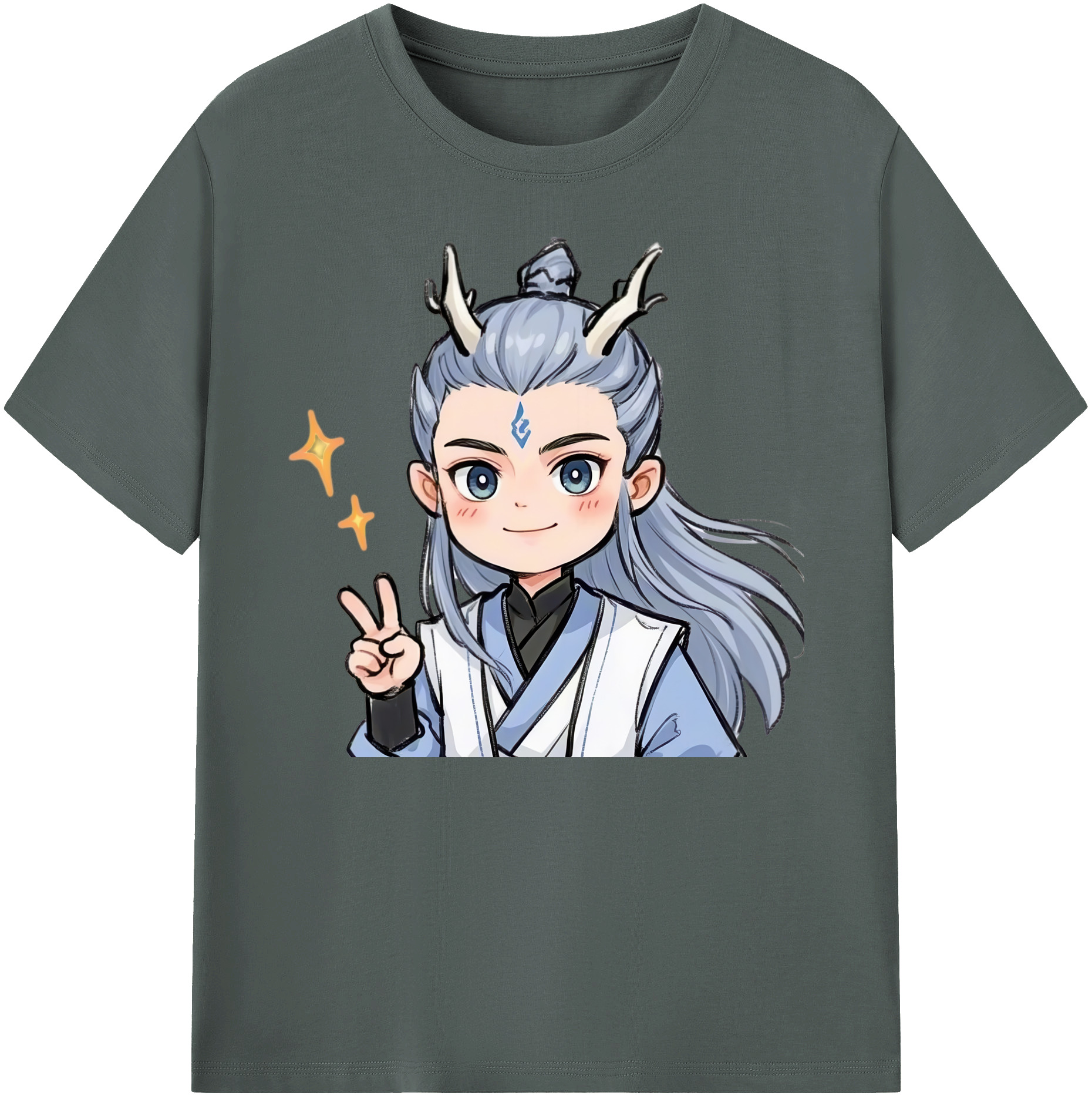 （画像用） Ne Zha 2 ナタ 魔童の大暴れ 綿100％ メンズ半袖Tシャツ｜肌触りやわらか＆通気性